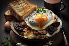 kokinnwakashuu1215_a_product_photo_of_fried_eggs_and_bacon_and__687d9d48-13b0-4c96-a285-82dfd9d19ef8